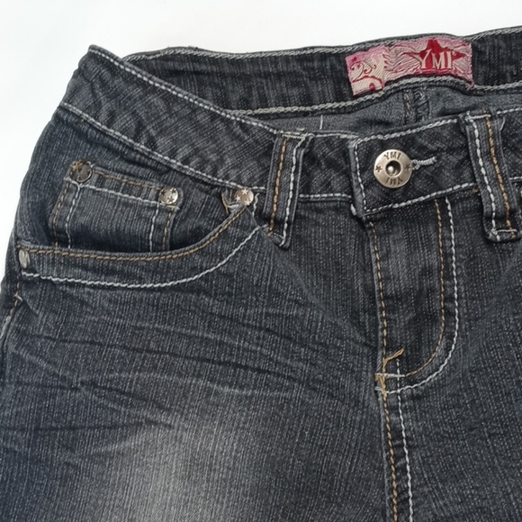 YMI Washed Stretch Denim Bermuda Sz 10 - Picture 2 of 7
